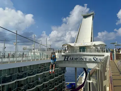 Zipline on Harmony of the Seas