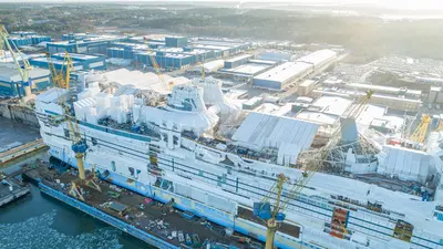 Icon of the Seas construction aerial photo from February 2023