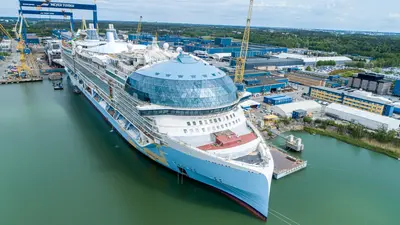 Icon of the Seas construction aerial photo from June 2023