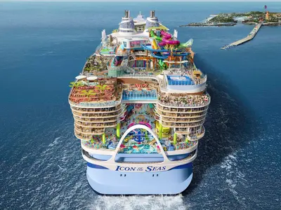 Icon of the Seas rendering at CocoCay