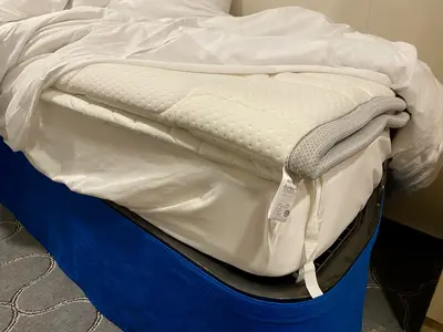 Mattress topper on a bed