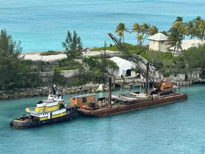 Equipment arriving at Royal Beach Club 