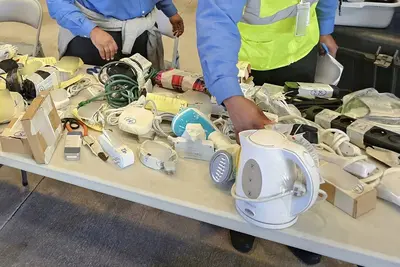 Confiscated items table