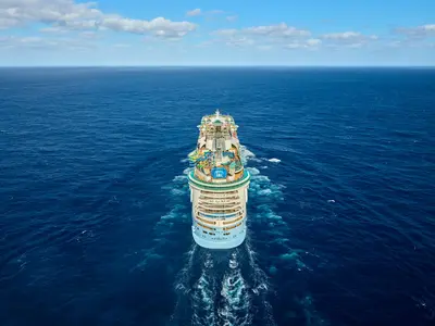 Freedom of the Seas sailing away