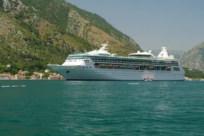 Rhapsody of the Seas in Bay of Kotor, Adriatic Sea, Montenegro