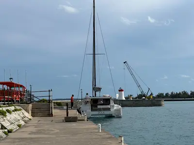 catamaran at the dock